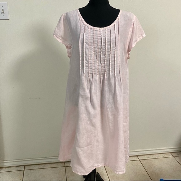 Match Point Dresses & Skirts - Match Point Dress Women’s Size Medium Baby Pink 100% Linen Dress